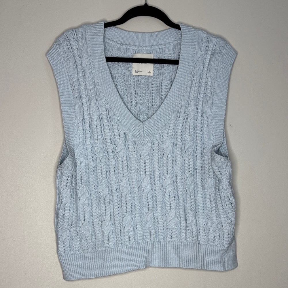 Abercrombie & Fitch Light blue knit sweater vest